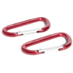 Lot de 2 mousquetons alpins aluminium rouge 80 mm