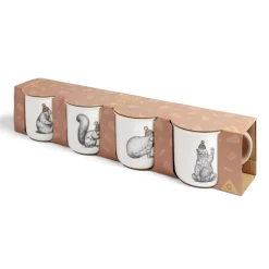 Lot de 4 mugs animaux 33,5cl