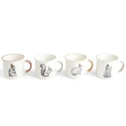 Lot de 4 mugs animaux 33,5cl