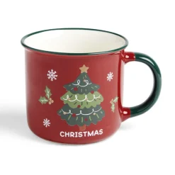 Lot de 4 mugs en céramique décor Noël 365ml