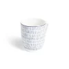 Lot de 4 mugs 200ml porcelaine Ø8,8x10,4cm bleu et blanc
