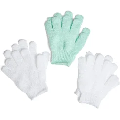 Lot de 3 paires de gants exfoliants pour le corps