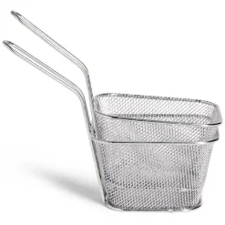 Lot de 2 paniers à frites inox argenté 19,5x17,5x8,5cm