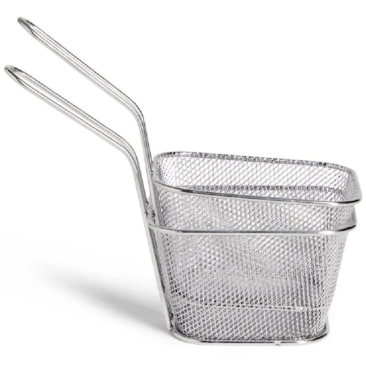 Lot de 2 paniers à frites inox argenté 19,5x17,5x8,5cm