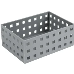 Lot de 3 panières de rangement grise