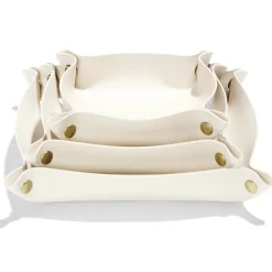 Lot de 3 panières de rangement 12/15/18cm - 3 coloris