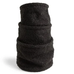 Lot de 3 panières en laine bouclée noir