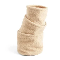Lot de 3 panières en laine bouclée beige