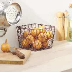 Lot de 3 panières métal