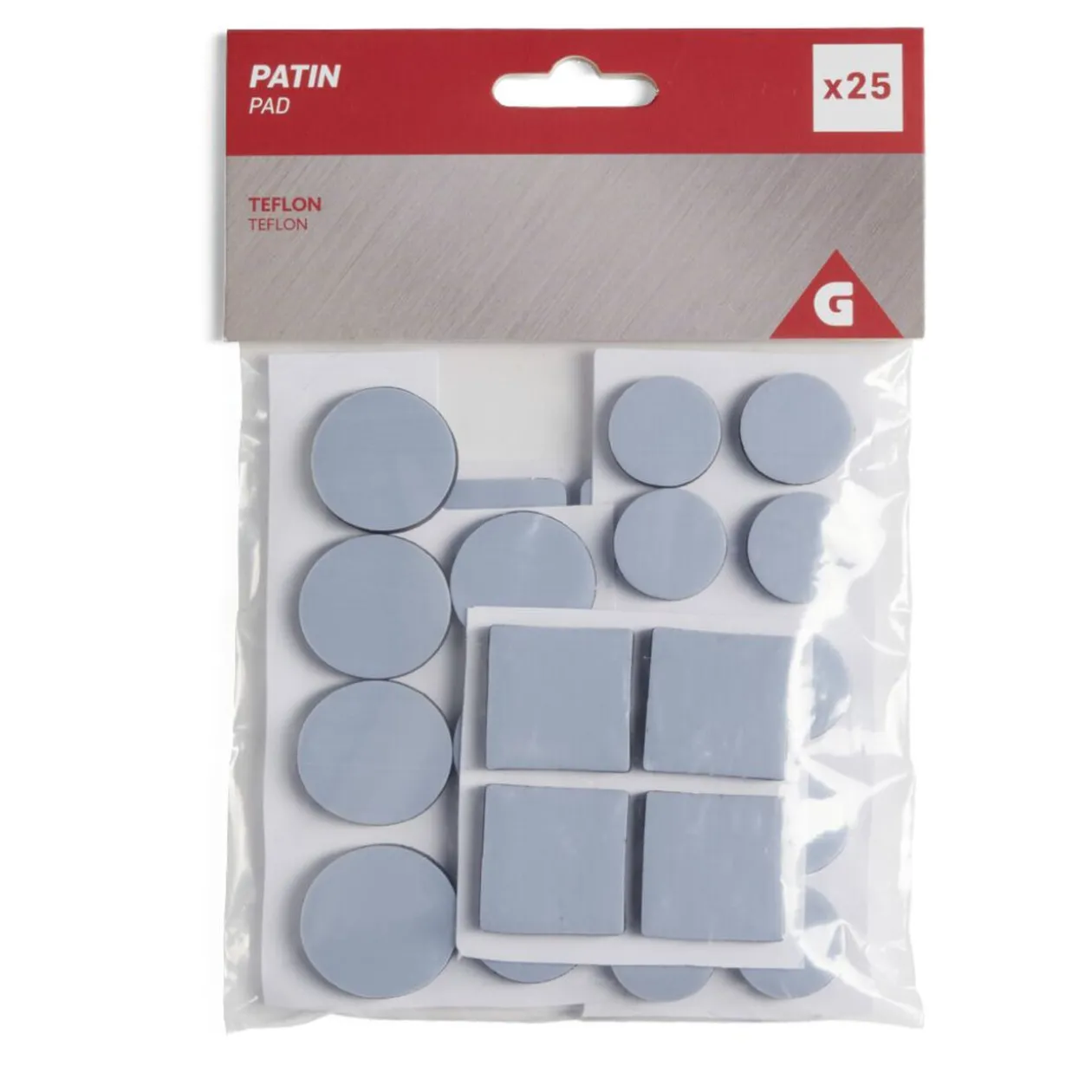 Lot de 25 patins adhésifs téflon