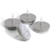 Lot de 4 patins de meuble ronds avec pointe - Ø28 mm