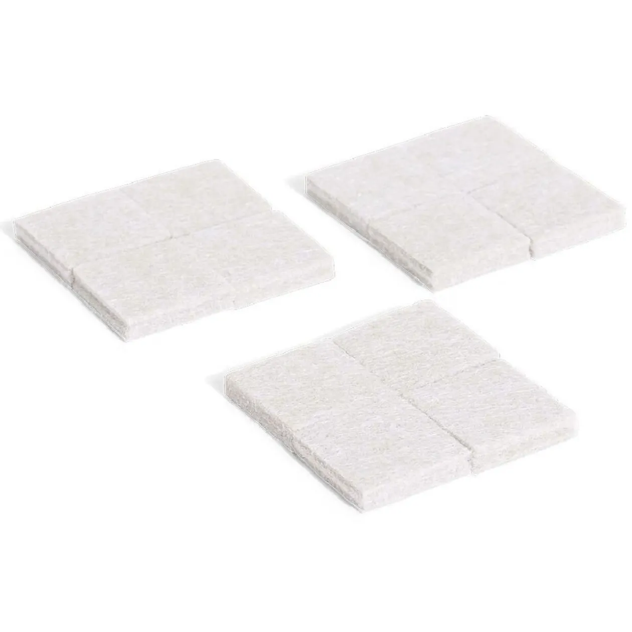 Lot de 12 patins en feutre adhésif ultra puissant - 22x22 mm
