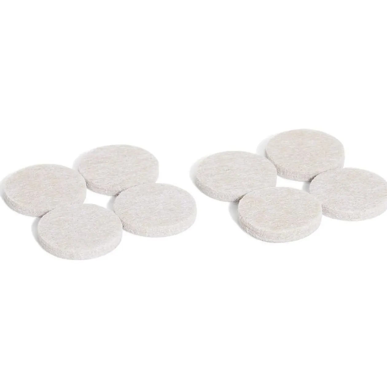 Lot de 8 patins en feutre adhésif ultra puissant beige - Ø28 mm