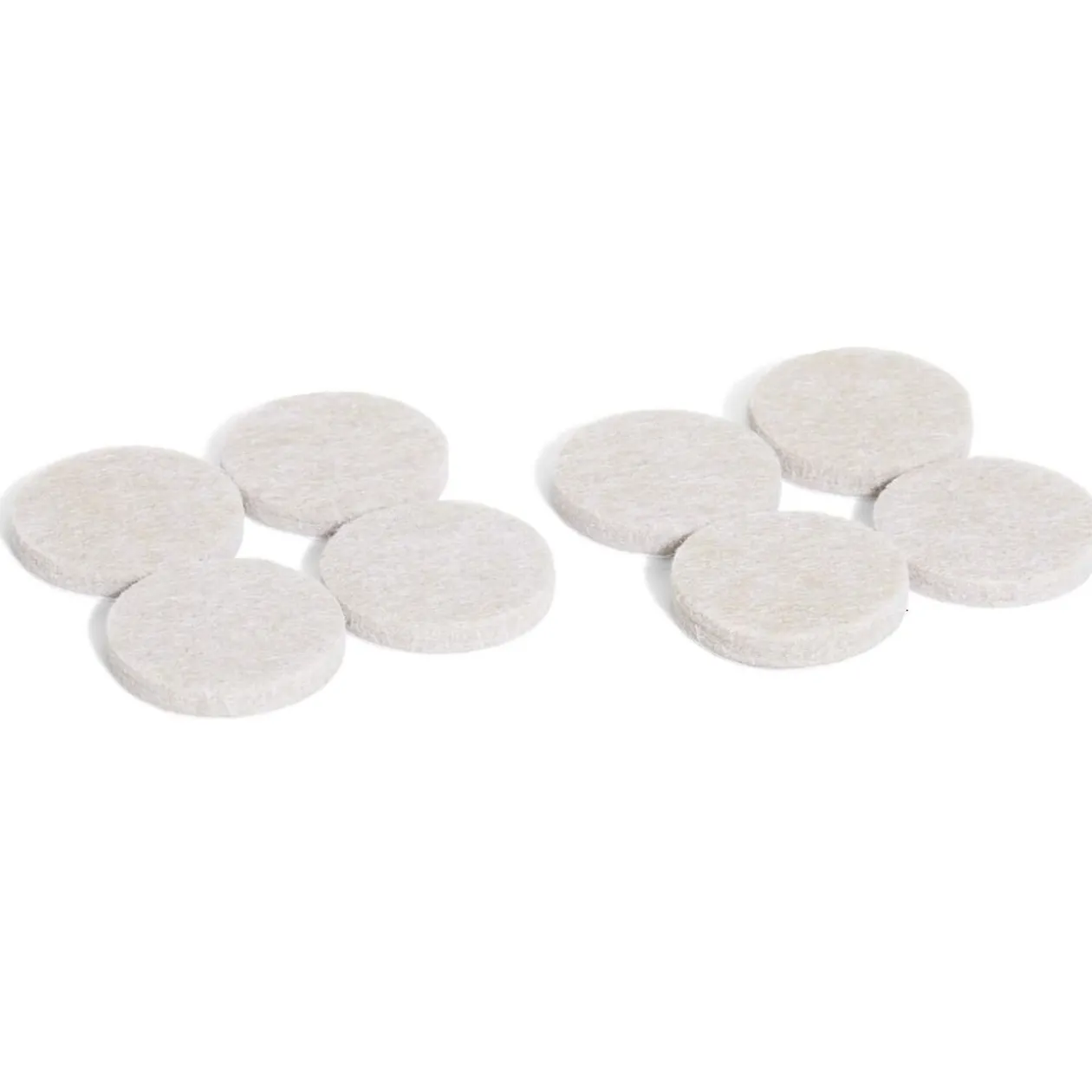 Lot de 8 patins en feutre adhésif ultra puissant beige - Ø28 mm