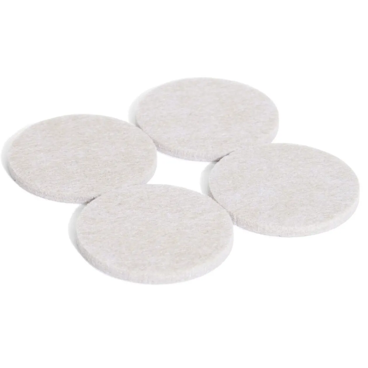 Lot de 4 patins en feutre adhésif ultra puissant beige - Ø50 mm