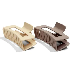 Lot de 2 pinces à cheveux beige et noir