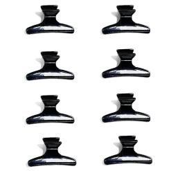 Lot de 8 pinces à cheveux noir ou rose - 2 coloris