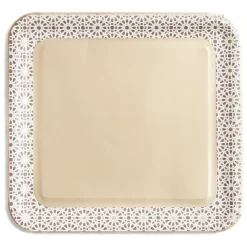 Lot de 6 plats de présentation en carton 33x31cm décor oriental