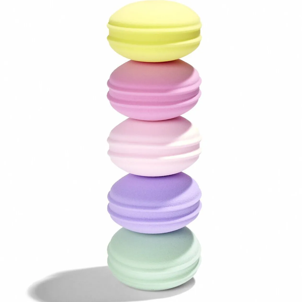 Lot de 5 éponges à maquillage forme macaron