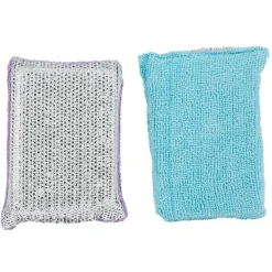 Lot de 2 éponges double face