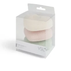 Lot de 3 éponges konjac coeur - 3 modèles
