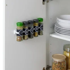 Lot de 2 porte-épices adhésifs support de rangement pour bocal