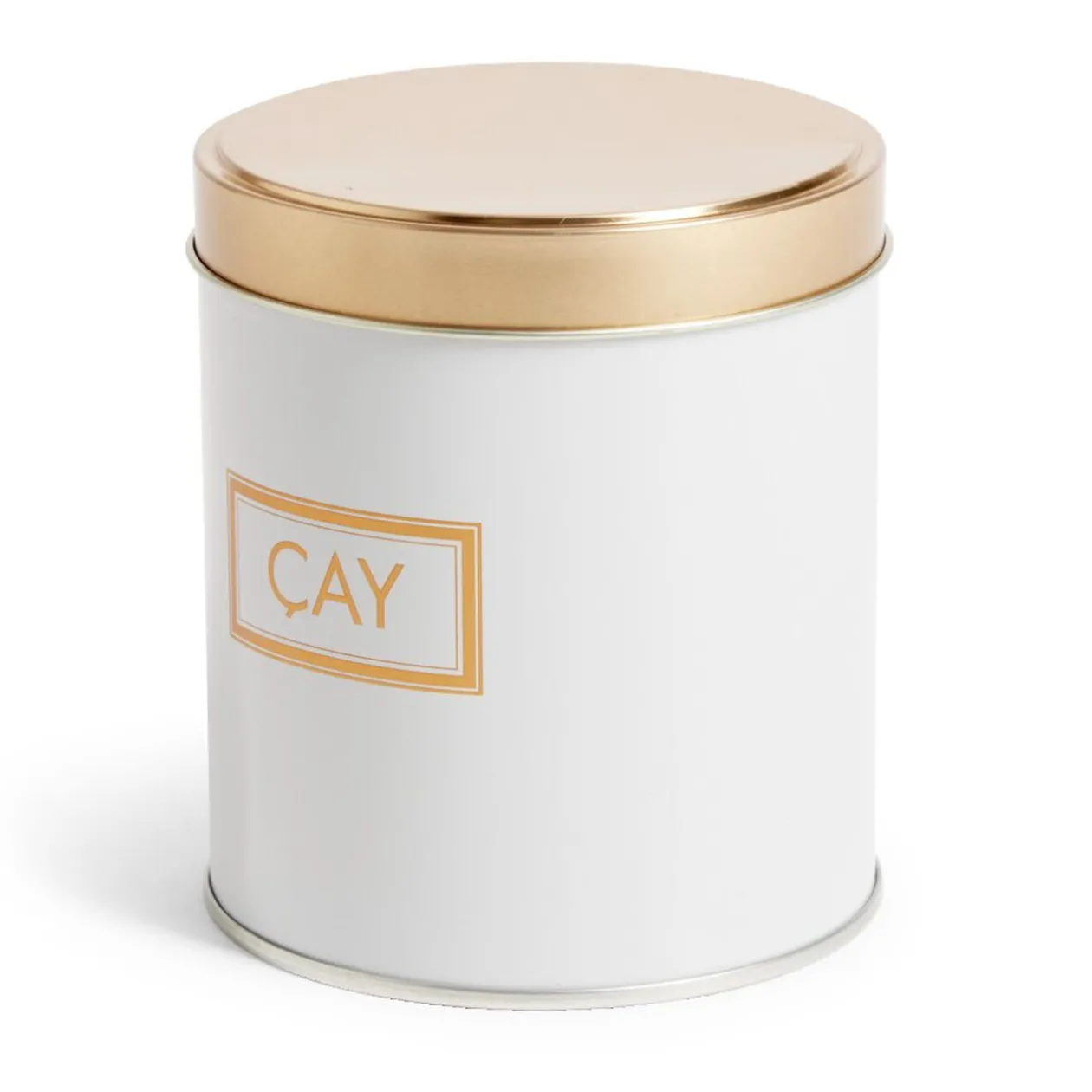 Lot de 3 pots à épices acier blanc et doré Ø9,9xH11,4cm