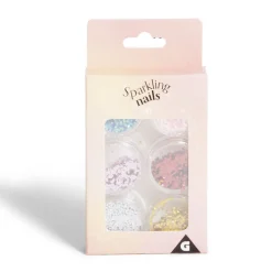 Lot de 6 pots de strass autocollants pour ongles