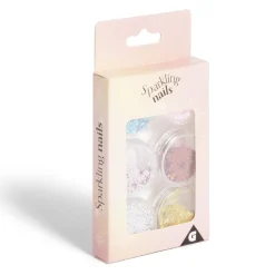 Lot de 6 pots de strass autocollants pour ongles