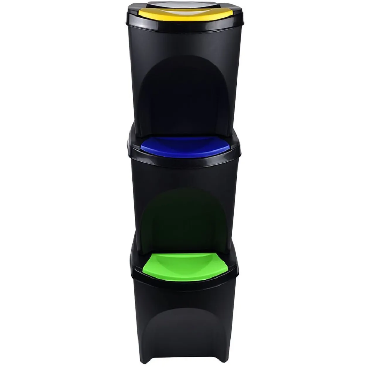 Lot de 3 poubelles de tri 25L