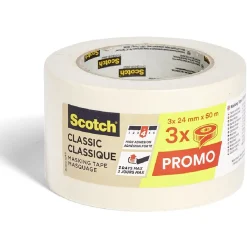 Lot de 3 rubans de masquage classic 24mm L50m