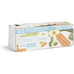 Lot de 40 sacs de congélation petit modèle 25x18cm