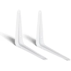 Lot de 2 supports d'étagères en équerre 15x20cm fer