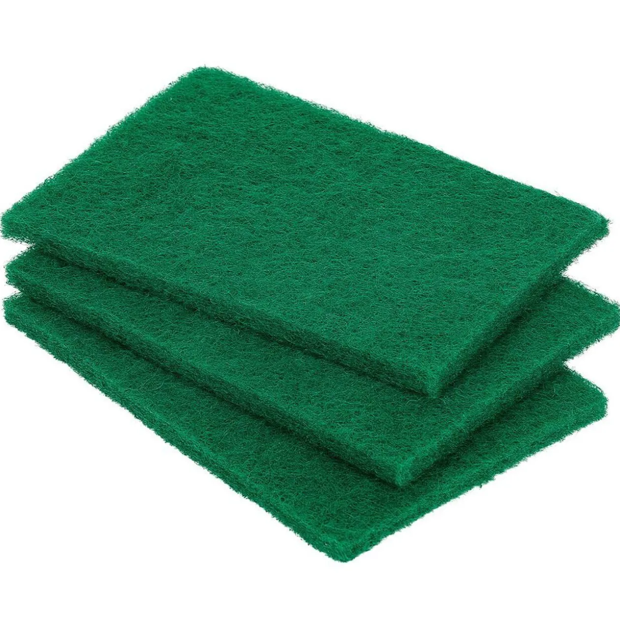 Lot de 5 tampons à récurer grattants 15x10cm polyester vert