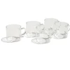 Lot de 4 tasses en verre transparent 10cl
