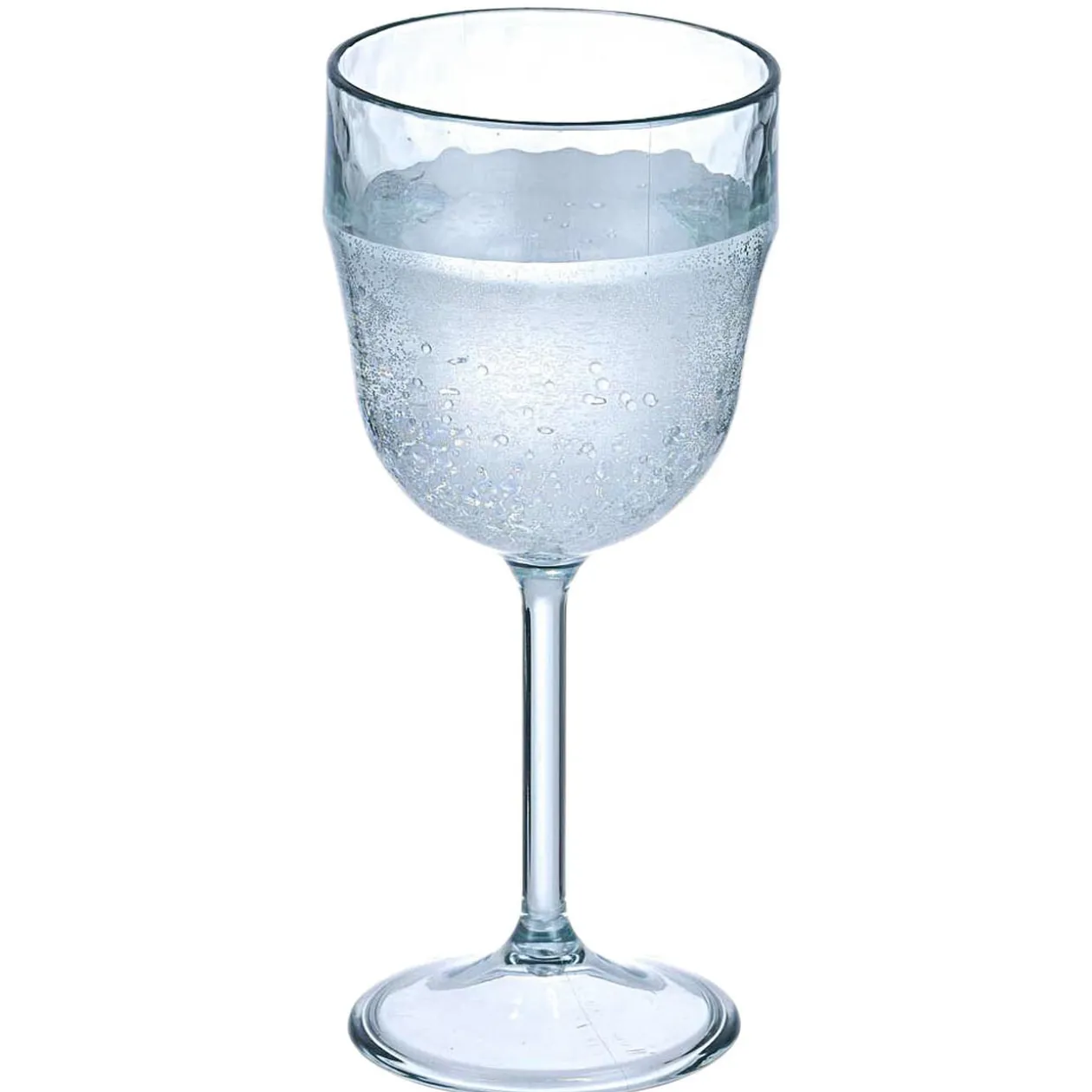 Lot de 4 verres à pied en plastique effet martelé