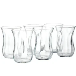 Lot de 6 verres à thé en verre 11,5cl H8,3cm