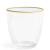 Lot de 3 verres bas 29,5cl avec bord doré