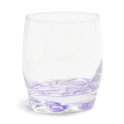 Lot de 3 verres 29cl en verre transparent fond coloré rose/violet/orange