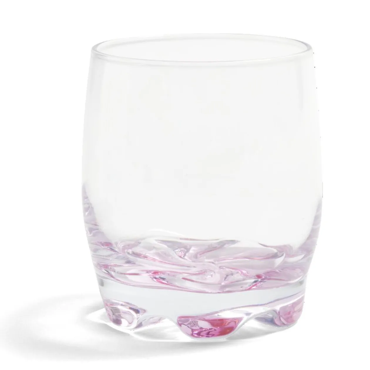 Lot de 3 verres 29cl en verre transparent fond coloré rose/violet/orange