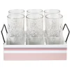 Lot de 6 verres hauts sur un plateau
