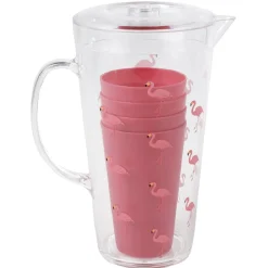 Lot d'un pichet et 4 gobelets