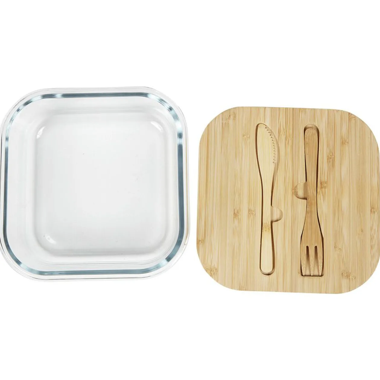 Luchbox avec couverts bambou et verre 1,1 L