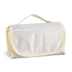 Lunch bag réfrigérant beige et gris motif macramé