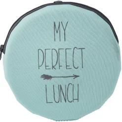 Lunch box ronde "My perfect lunch" bleu
