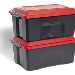 Malle de rangement 38,5x58xH34cm plastique x2