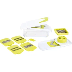 Mandoline découpe légumes avec bac récupérateur