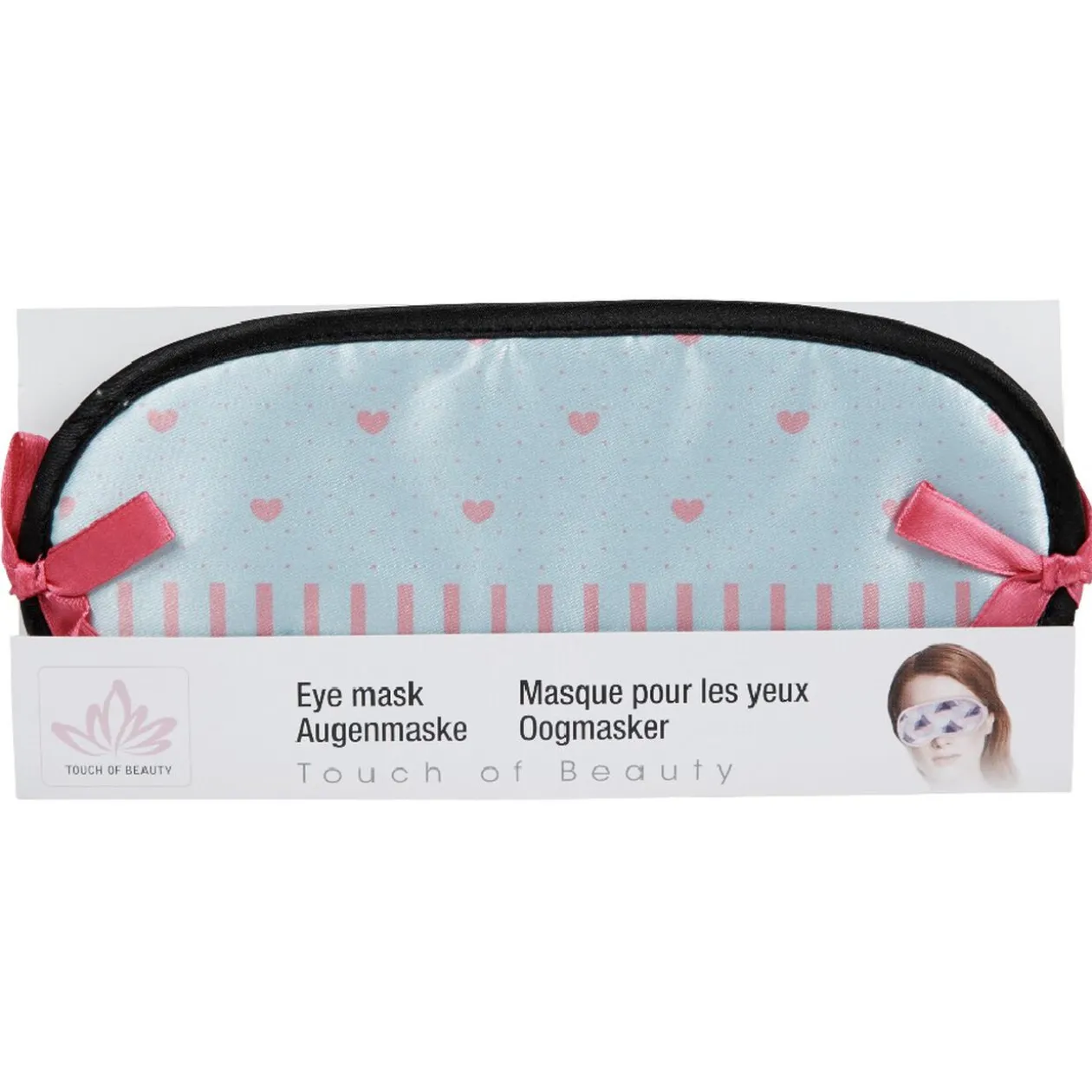 Masque bleu de nuit en satin