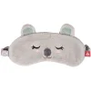 Masque de nuit adulte Taille unique design koala gris et argenté 100% coton
