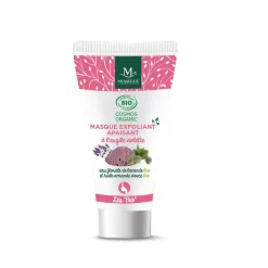 Masque exfoliant apaisant certifié bio à l'argile violette, tube 30 ml